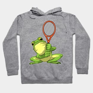 Frog at Tennis with Tennis racket Hoodie